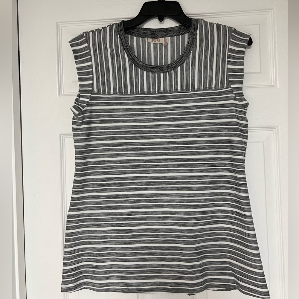 LOGO Lotis Striped Cap Sleeve Top